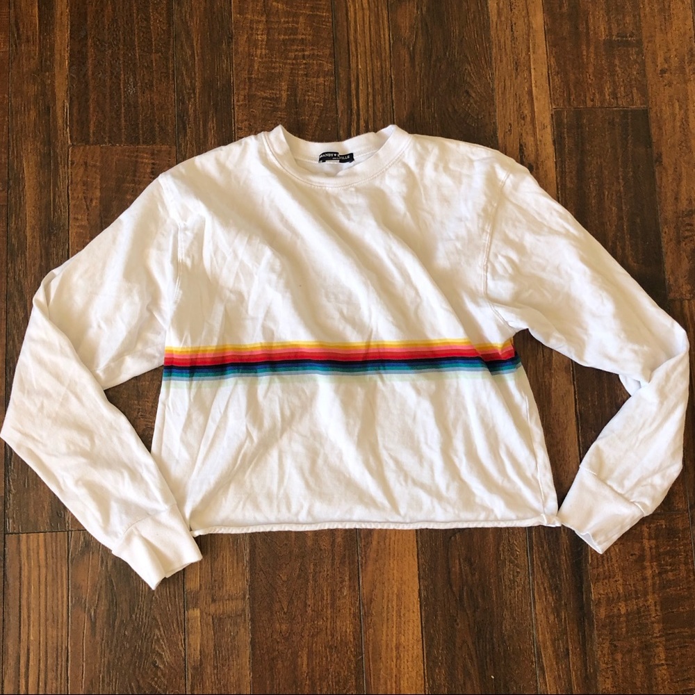Brandy Melville rainbow crop top